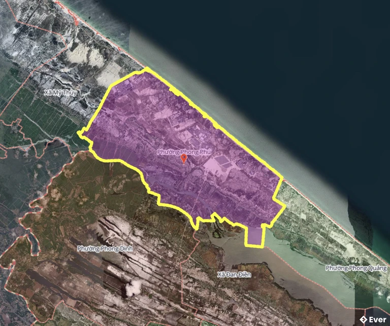 Bản đồ phường Phong Phú, Huế sau sáp nhập