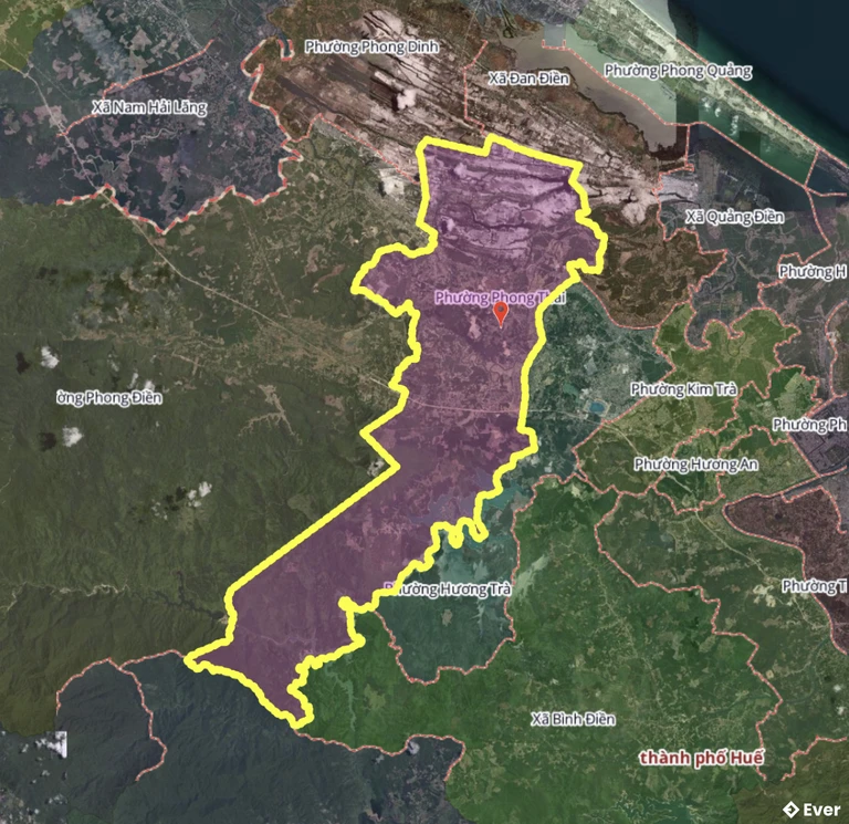 Bản đồ phường Phong Thái, Huế sau sáp nhập