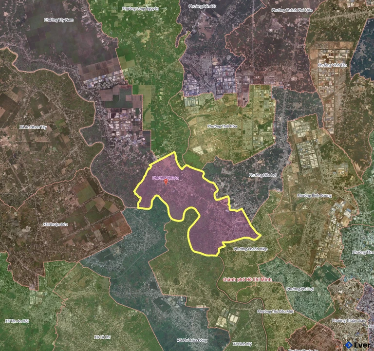 Bản đồ phường Phú An, thành phố Hồ Chí Minh sau sáp nhập