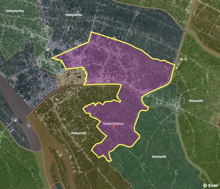 Bản đồ phường Phú Khương, Vĩnh Long sau sáp nhập