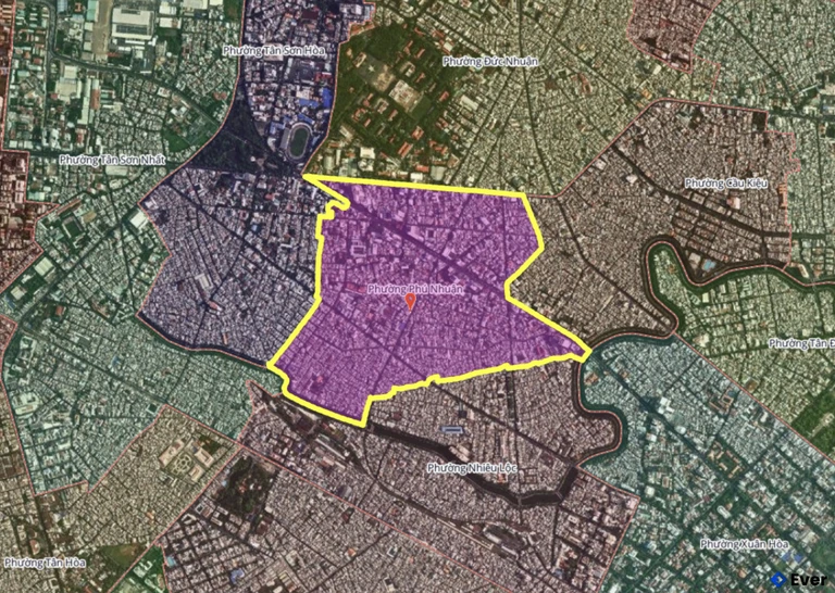 Bản đồ phường Phú Nhuận, thành phố Hồ Chí Minh sau sáp nhập