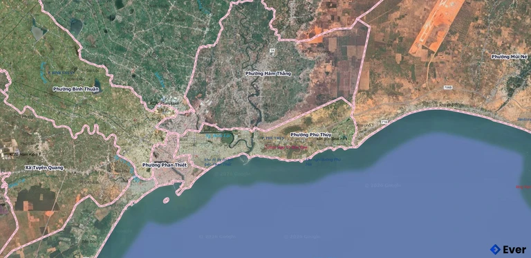 Bản đồ phường Phú Thủy sau sáp nhập