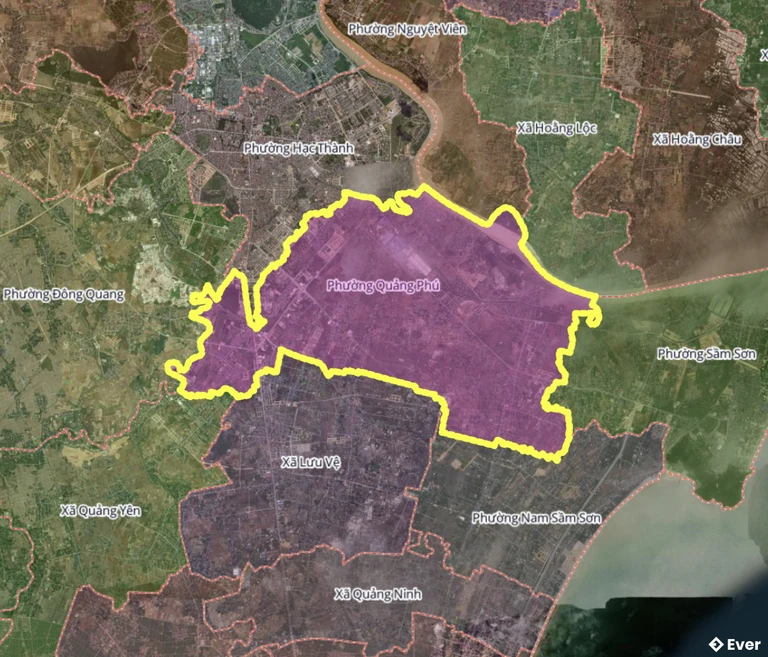 Bản đồ phường Quảng Phú, Thanh Hóa sau sáp nhập