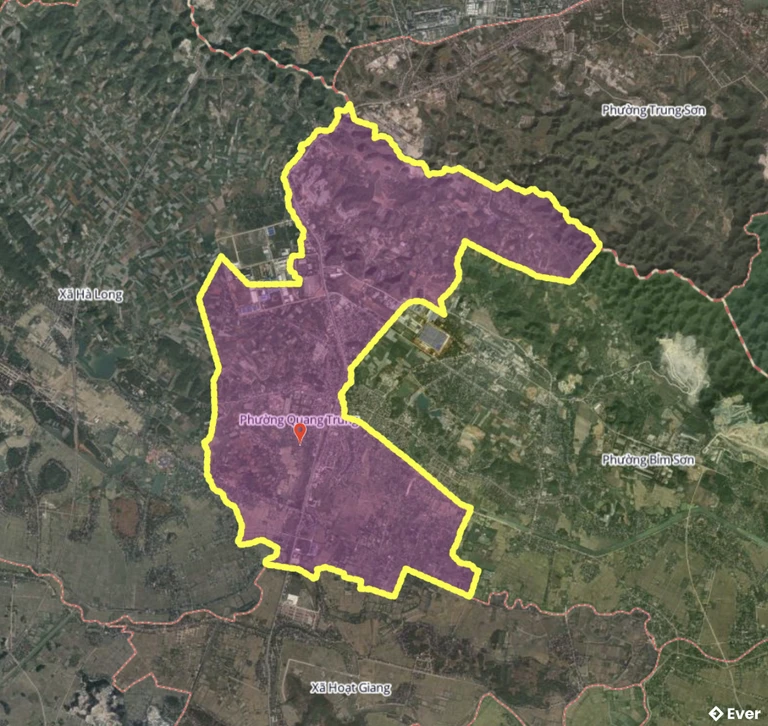 Bản đồ phường Quang Trung, Thanh Hóa sau sáp nhập