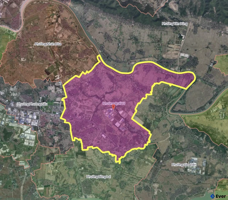 Bản đồ phường Quế Võ, Bắc Ninh sau sáp nhập