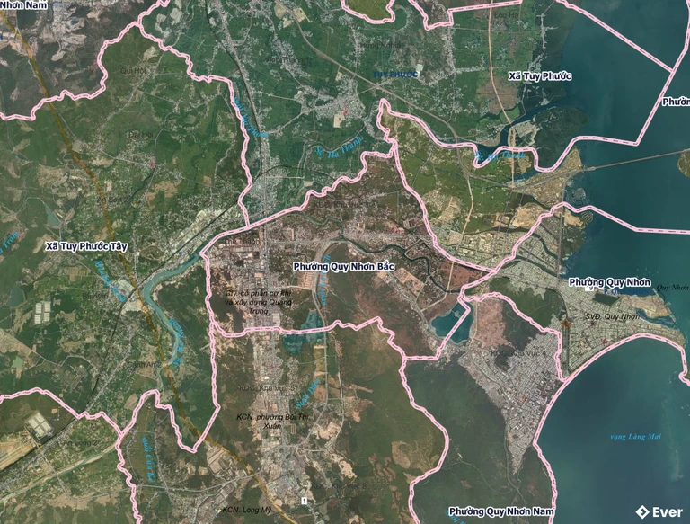 Bản đồ phường Quy Nhơn Bắc, Gia Lai sau sáp nhập