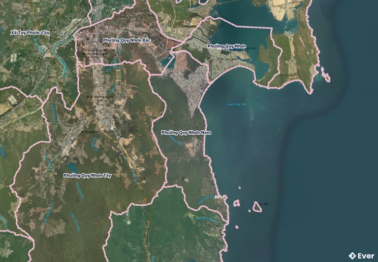 Bản đồ phường Quy Nhơn Nam, Gia Lai sau sáp nhập