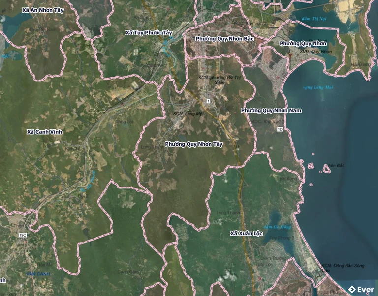 Bản đồ phường Quy Nhơn Tây, Gia Lai sau sáp nhập