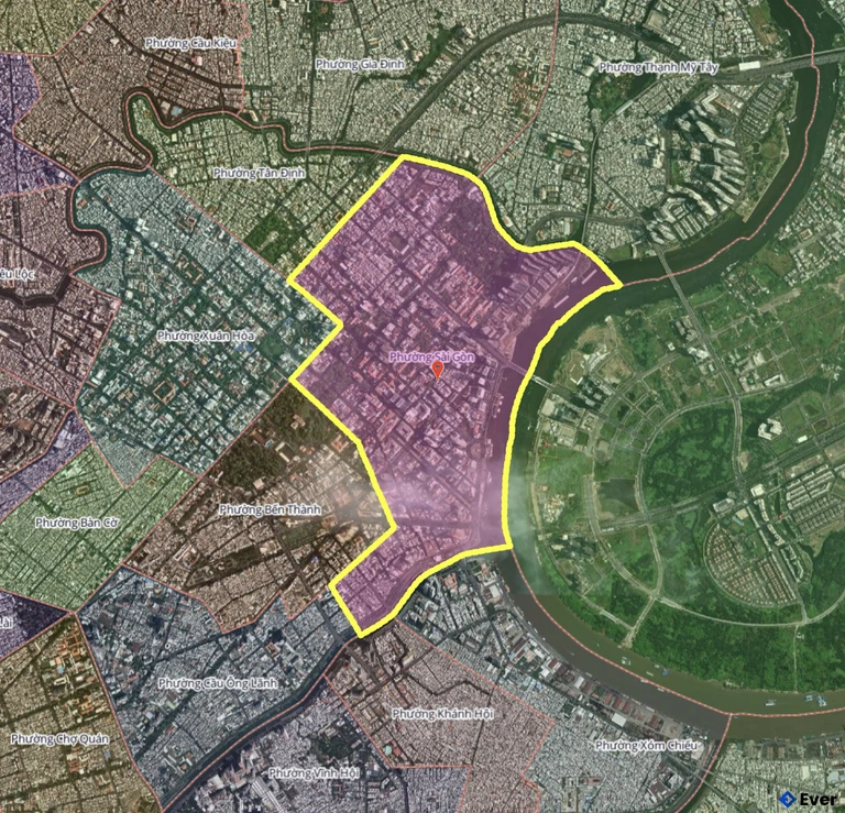 Bản đồ phường Sài Gòn, thành phố Hồ Chí Minh sau sáp nhập