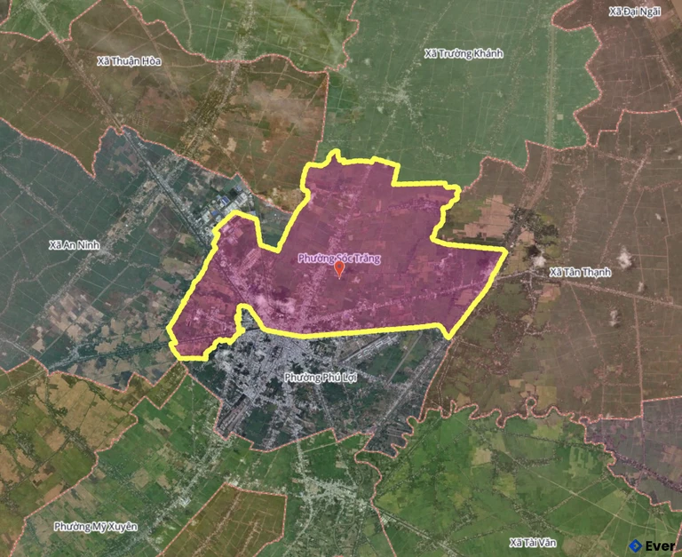 Bản đồ phường Sóc Trăng, Cần Thơ sau sáp nhập