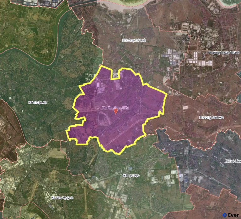 Bản đồ phường Song Liễu, Bắc Ninh sau sáp nhập