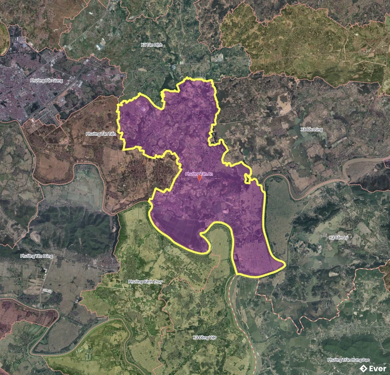 Bản đồ phường Tân An sau sáp nhập