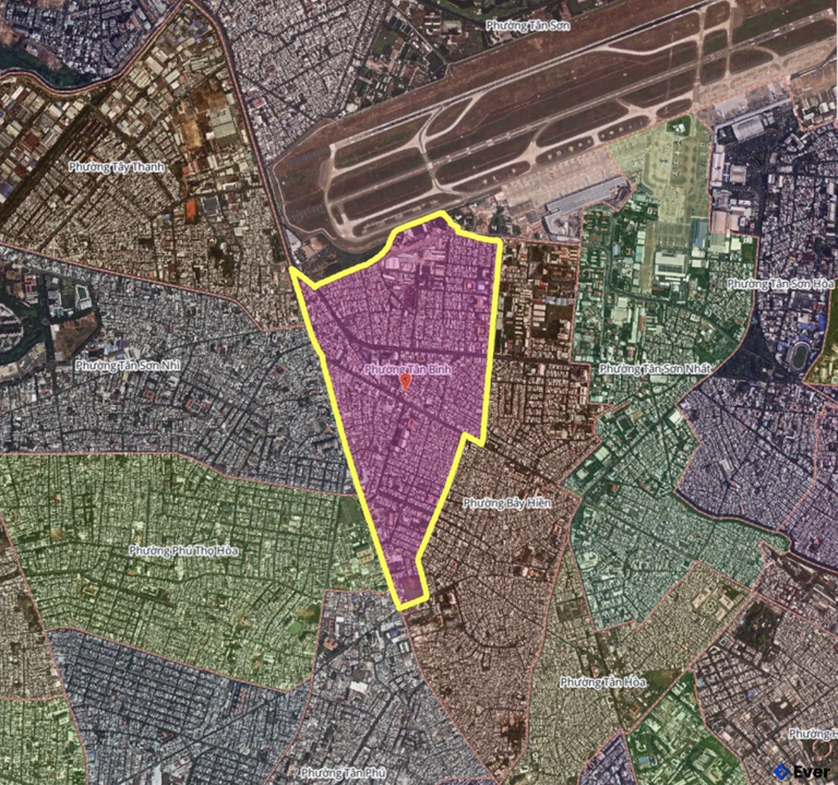 Bản đồ phường Tân Bình, thành phố Hồ Chí Minh sau sáp nhập