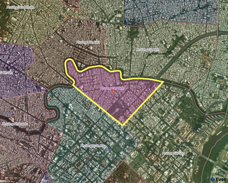 Bản đồ phường Tân Định, thành phố Hồ Chí Minh sau sáp nhập