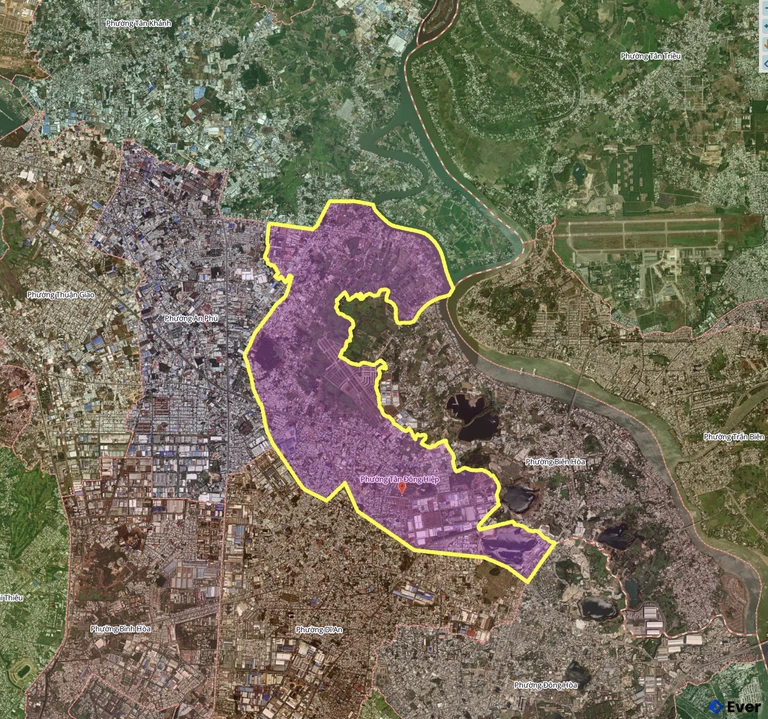 Bản đồ phường Tân Đông Hiệp, thành phố Hồ Chí Minh sau sáp nhập