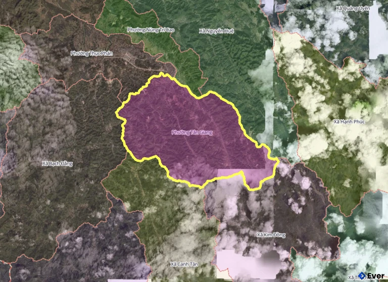 Bản đồ phường Tân Giang, Cao Bằng sau sáp nhập