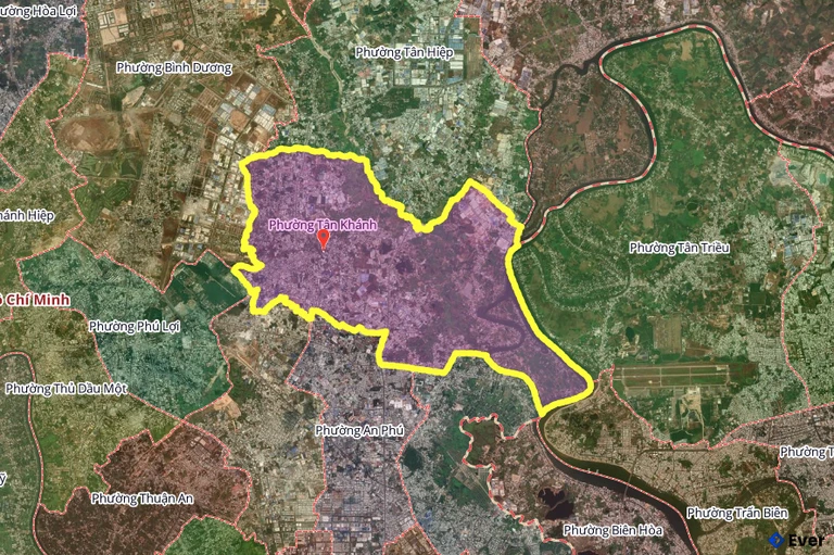 Bản đồ phường Tân Khánh, thành phố Hồ Chí Minh sau sáp nhập