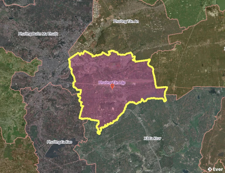 Bản đồ phường Tân Lập, Đắk Lắk sau sáp nhập