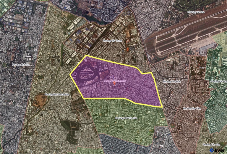 Bản đồ phường Tân Sơn Nhì, thành phố Hồ Chí Minh sau sáp nhập