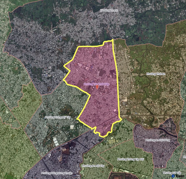 Bản đồ phường Tân Thới Hiệp, thành phố Hồ Chí Minh sau sáp nhập