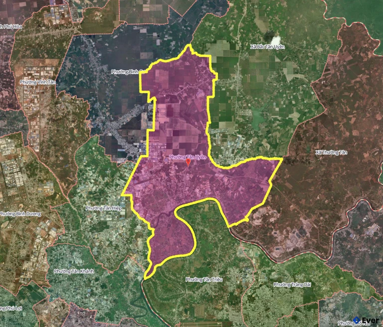 Bản đồ phường Tân Uyên, thành phố Hồ Chí Minh sau sáp nhập