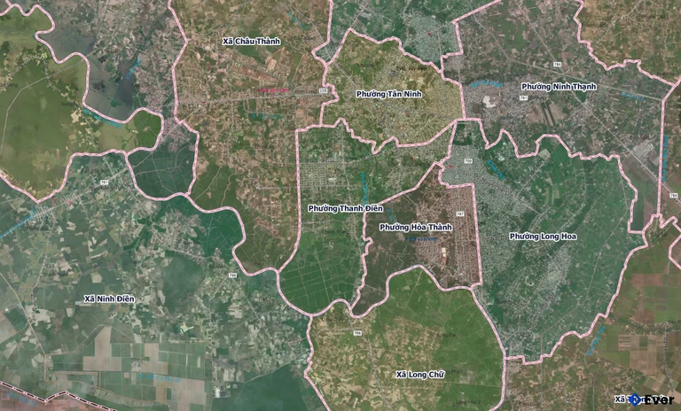 Bản đồ phường Thanh Điền sau sáp nhập