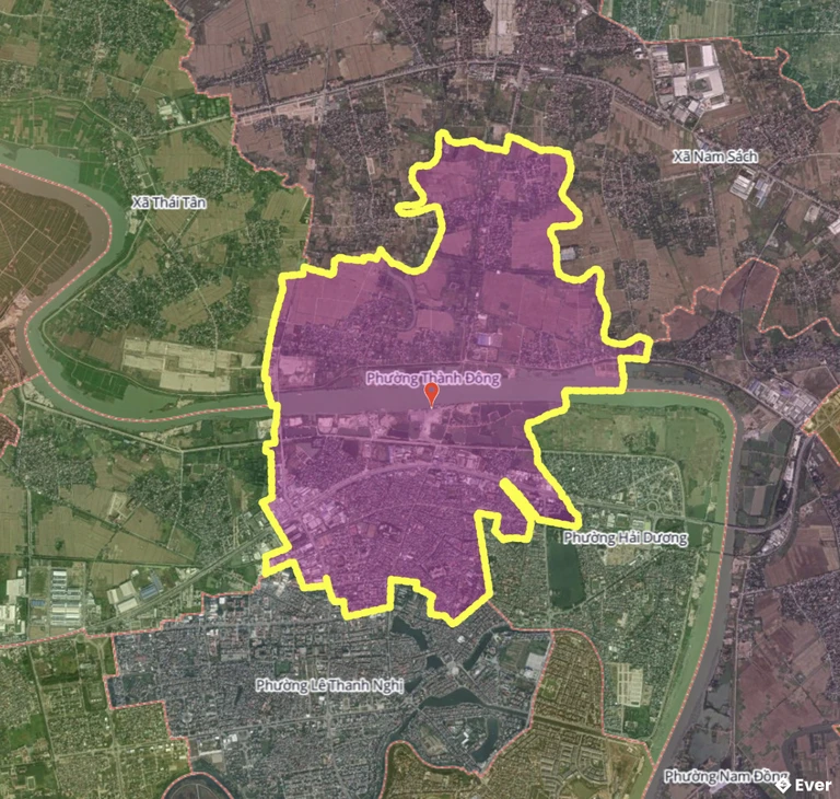 Bản đồ phường Thành Đông, Hải Phòng sau sáp nhập