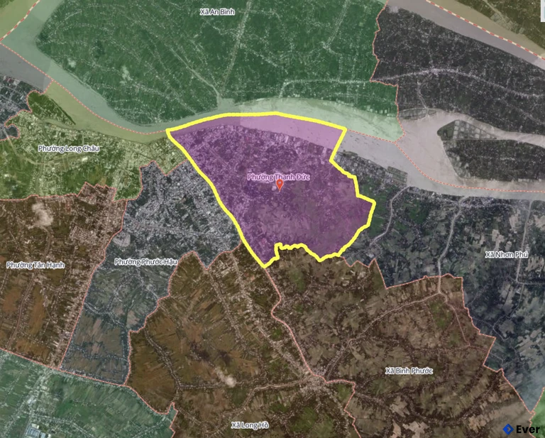 Bản đồ phường Thanh Đức, Vĩnh Long sau sáp nhập