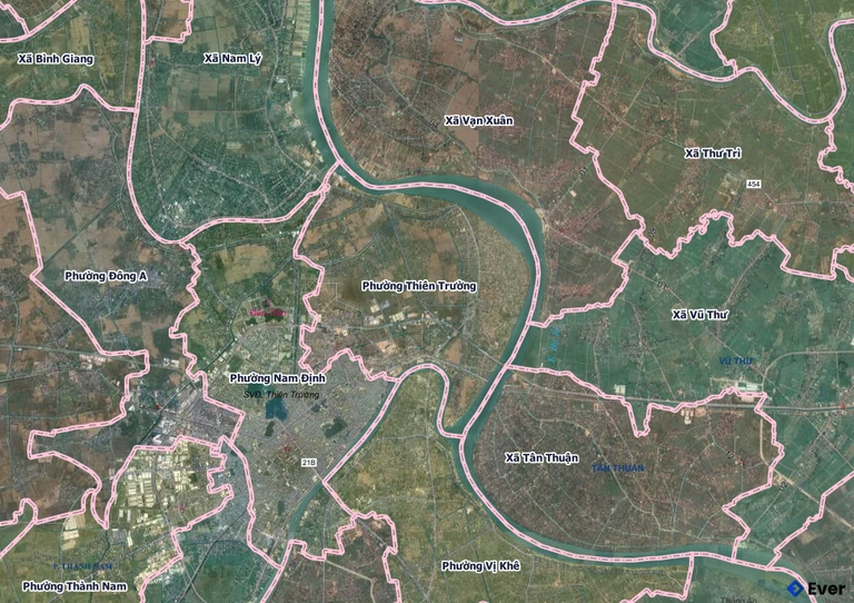Bản đồ phường Thiên Trường, Ninh Bình sau sáp nhập