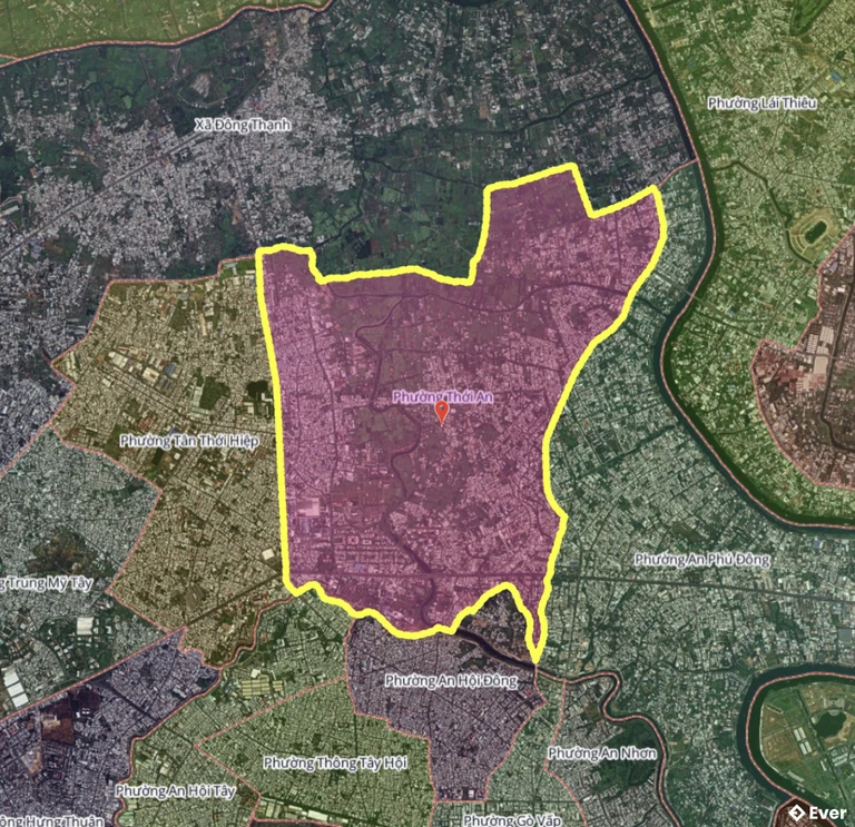 Bản đồ phường Thới An, thành phố Hồ Chí Minh sau sáp nhập