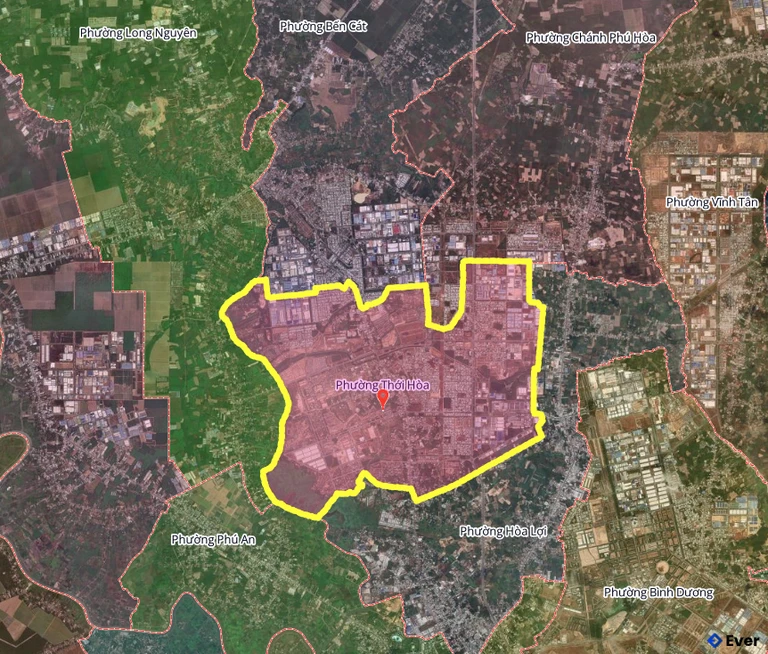 Bản đồ phường Thới Hòa, thành phố Hồ Chí Minh sau sáp nhập