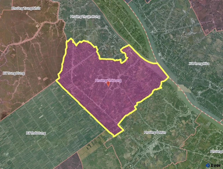 Bản đồ phường Thới Long, Cần Thơ sau sáp nhập