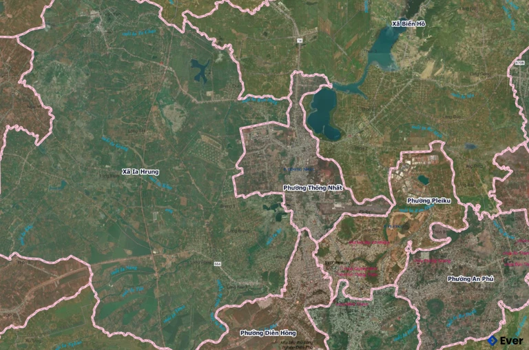 Bản đồ phường Thống Nhất, Gia Lai sau sáp nhập