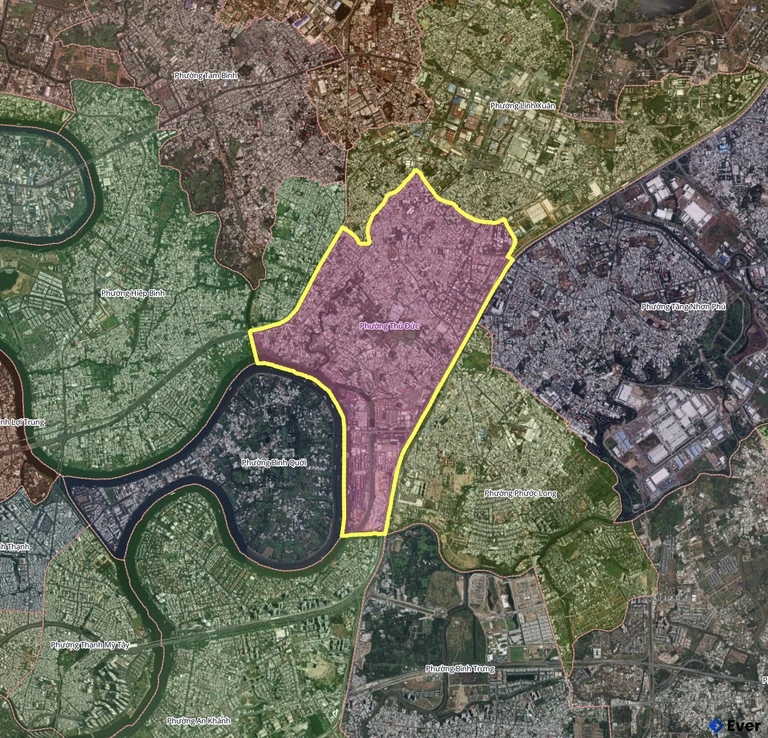 Bản đồ phường Thủ Đức, thành phố Hồ Chí Minh sau sáp nhập