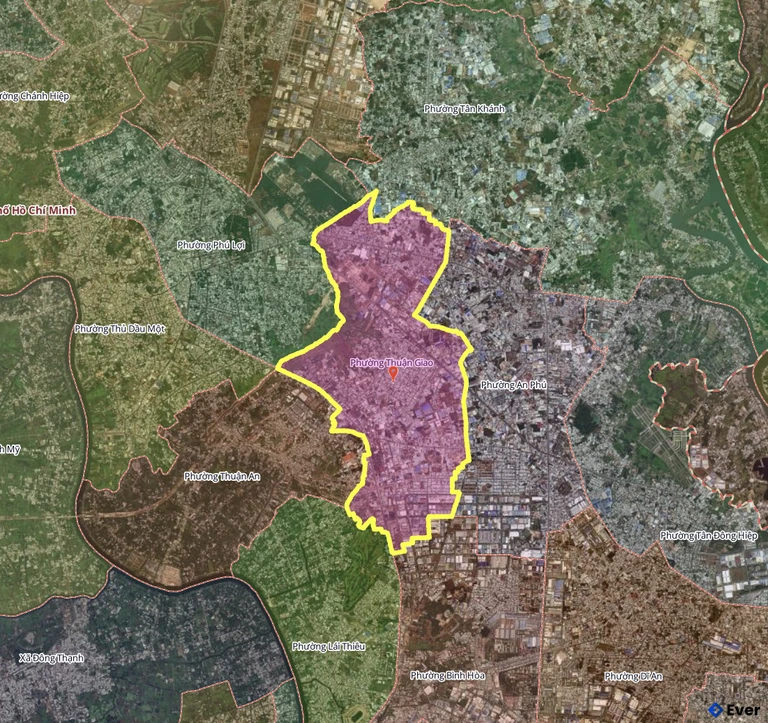 Bản đồ phường Thuận Giao, thành phố Hồ Chí Minh sau sáp nhập