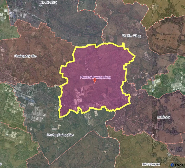 Bản đồ phường Thượng Hồng, Hưng Yên sau sáp nhập