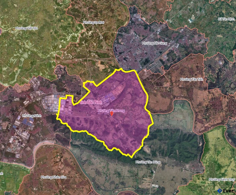 Bản đồ phường Tiền Phong sau sáp nhập