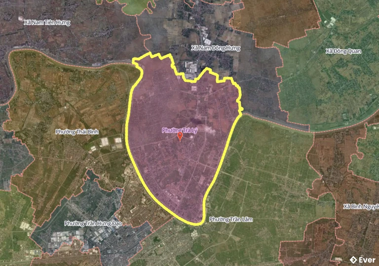 Bản đồ phường Trà Lý, Hưng Yên sau sáp nhập