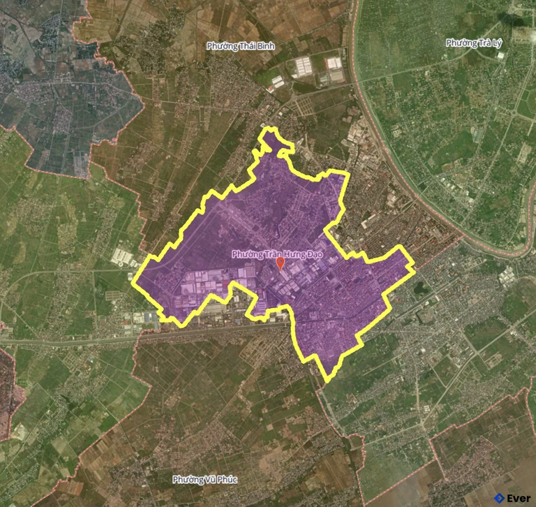 Bản đồ phường Trần Hưng Đạo, Hưng Yên sau sáp nhập