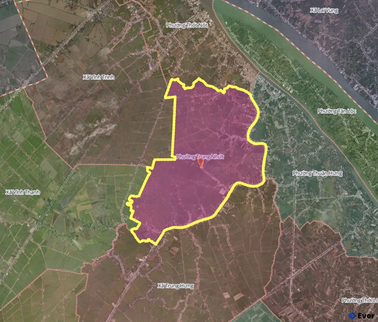 Bản đồ phường Trung Nhứt, Cần Thơ sau sáp nhập