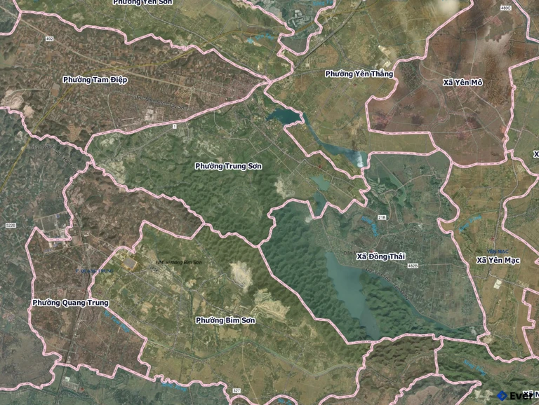 Bản đồ phường Trung Sơn sau sáp nhập