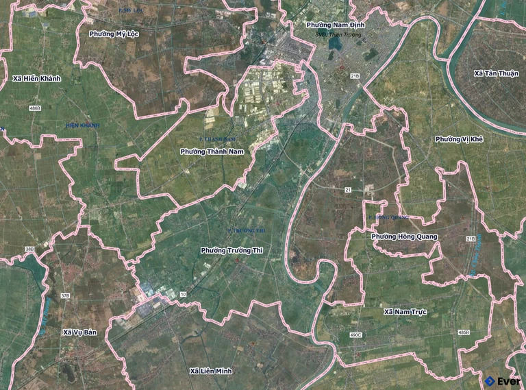 Bản đồ phường Trường Thi, Ninh Bình sau sáp nhập