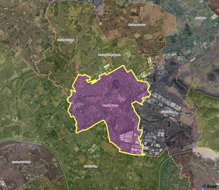 Bản đồ phường Từ Sơn, Bắc Ninh sau sáp nhập