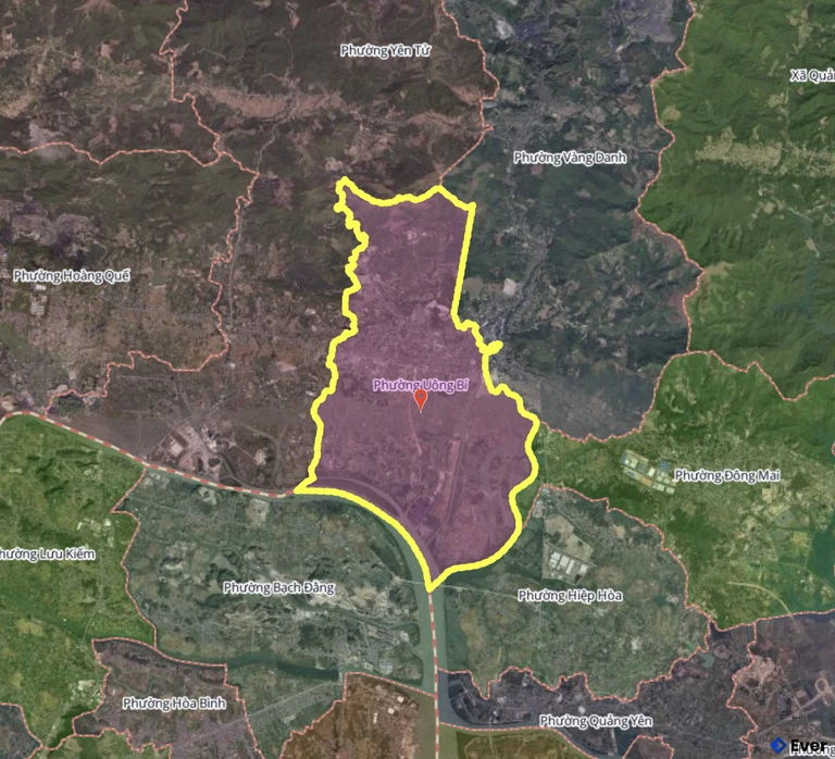 Bản đồ phường Uông Bí, Quảng Ninh sau sáp nhập