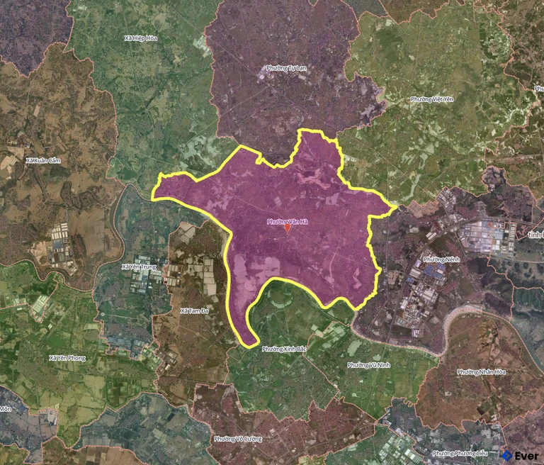 Bản đồ phường Vân Hà, Bắc Ninh sau sáp nhập