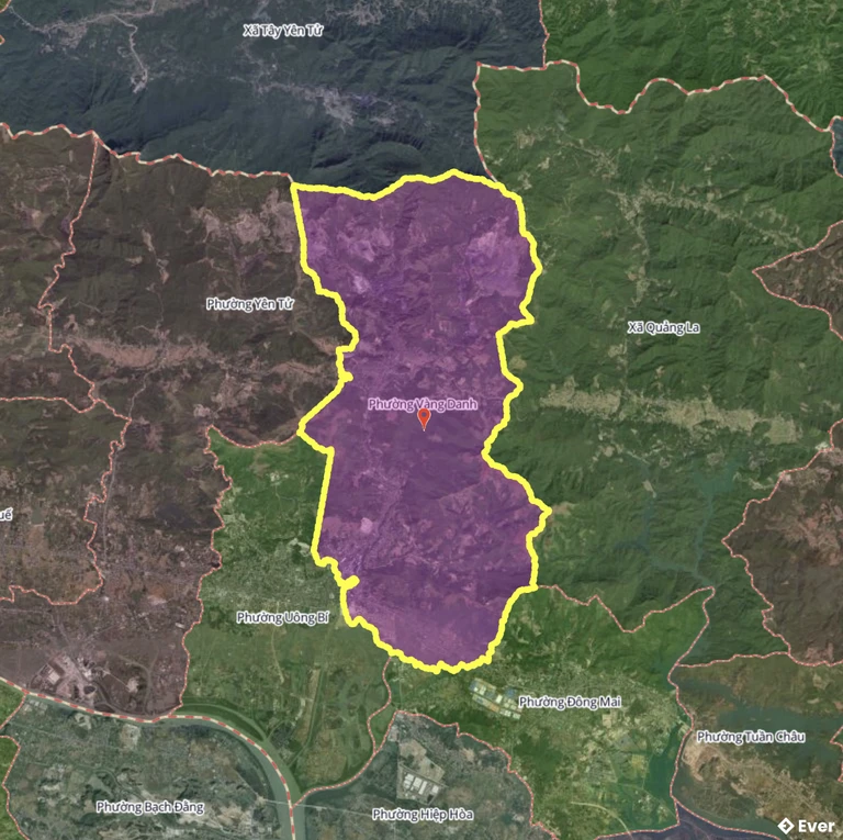 Bản đồ phường Vàng Danh, Quảng Ninh sau sáp nhập