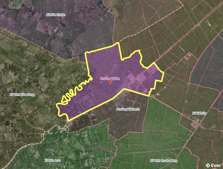 Bản đồ phường Vị Tân, Cần Thơ sau sáp nhập