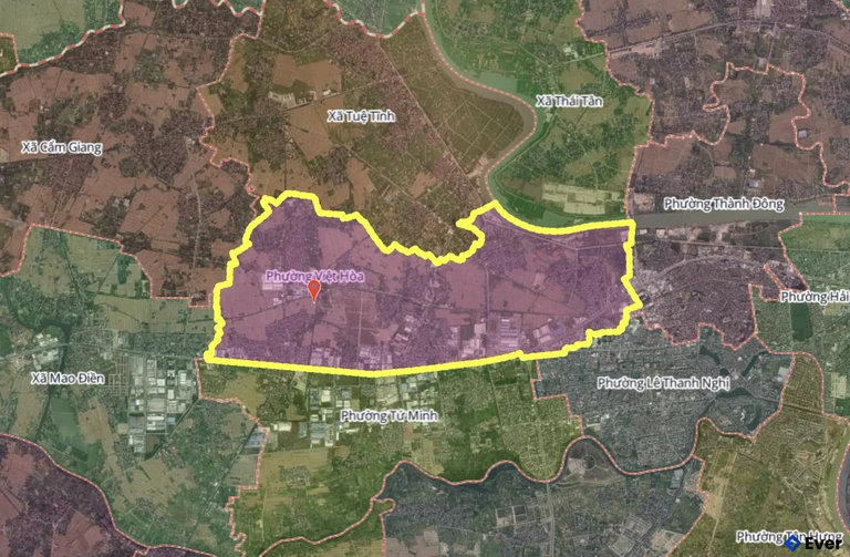 Bản đồ phường Việt Hòa, Hải Phòng sau sáp nhập