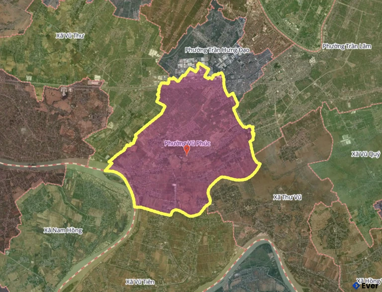 Bản đồ phường Vũ Phúc, Hưng Yên sau sáp nhập