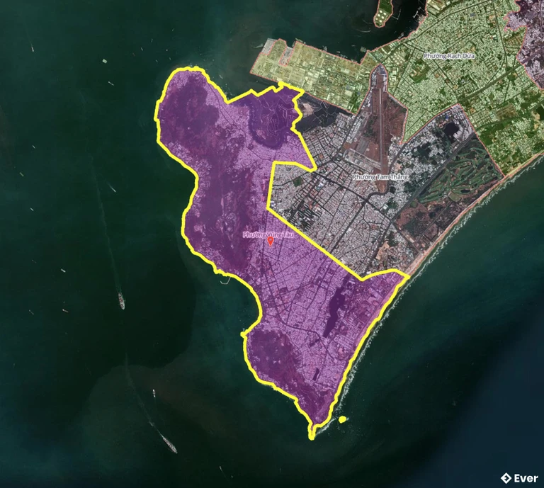 Bản đồ phường Vũng Tàu, thành phố Hồ Chí Minh sau sáp nhập